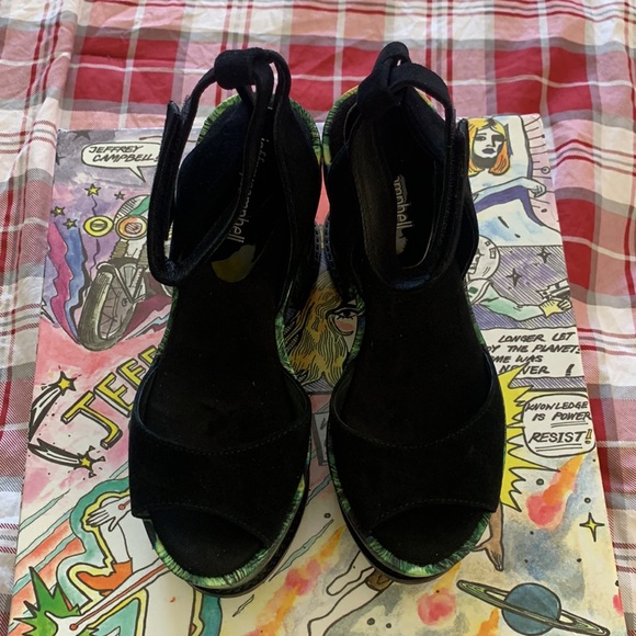 Vintage Jeffrey Campbell platform chunky heels 36 preowned fits like a 5.5 6 - Picture 6 of 13